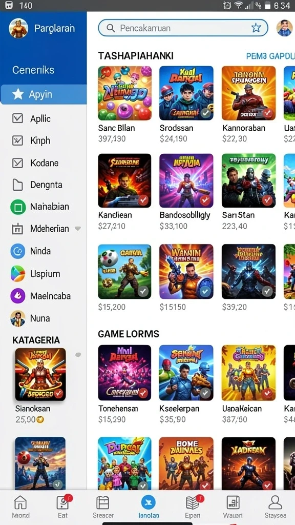 73k - Tangkapan layar pertama menampilkan keseruan level awal permainan.