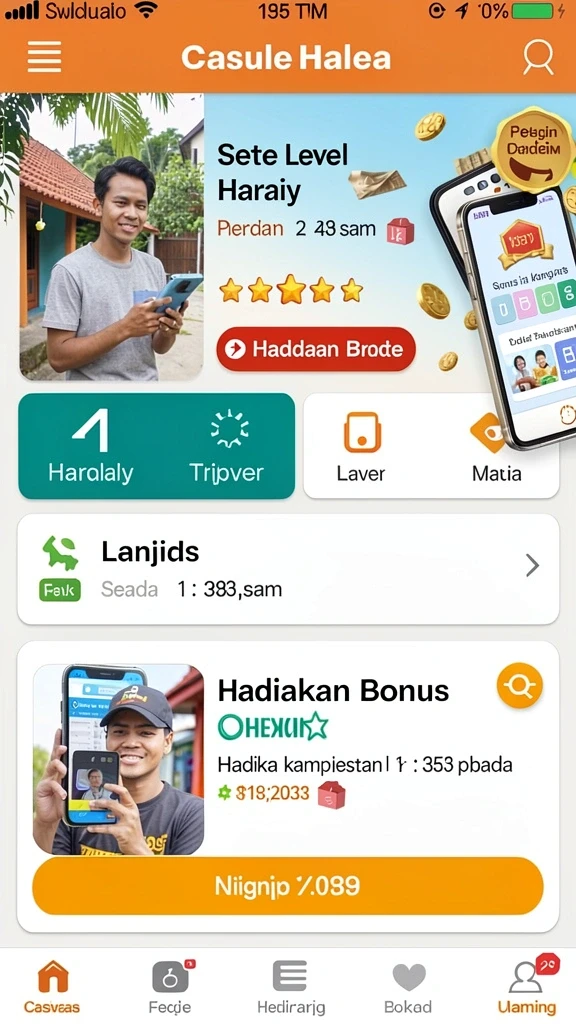 rajacuan - Tampilan awal yang menarik dan penuh warna.